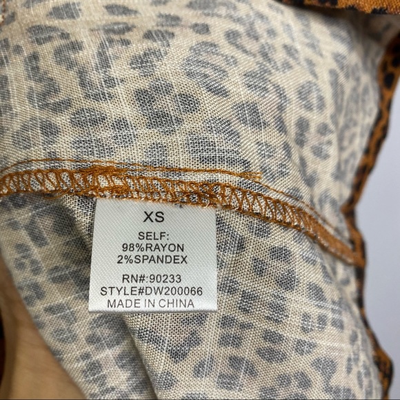 Kendall & Kylie Animal Print Button Front Dress - Picture 8 of 9